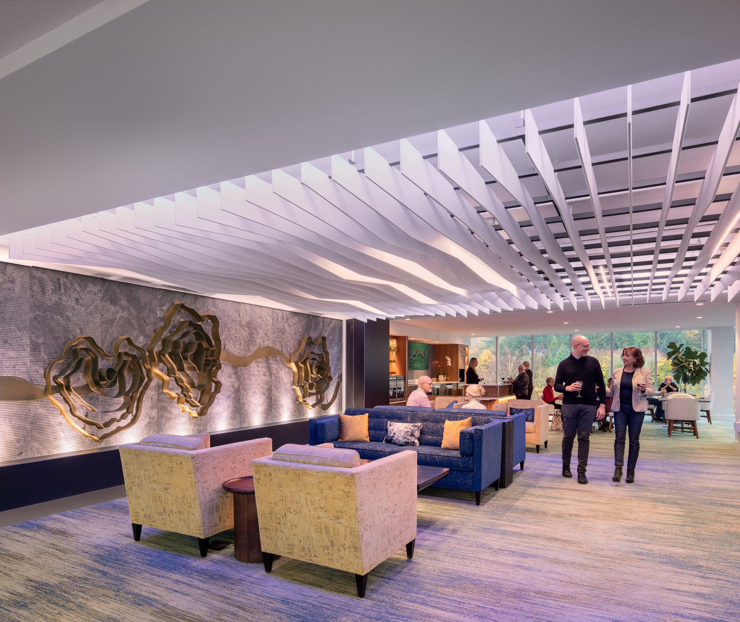 Terwilliger Plaza interior shot for LUMA Lighting Design